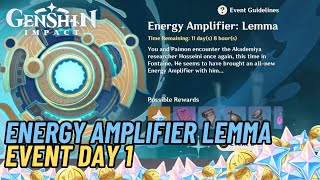 Energy Amplifier Lemma Event Day 1  Genshin Impact 48 [upl. by Sedinoel]