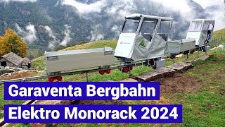 Garaventa Zahnradbahn Verzasca 2024  Bergfahrt Elektro Monorack Bergbahn cog railway Switzerland [upl. by Akenehs]