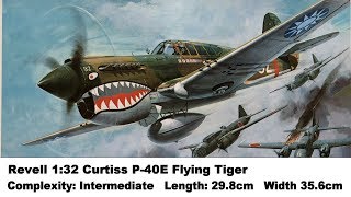 Revell 132 P40E Tomahawk quotFlying Tigerquot Kit Review [upl. by Gladis488]