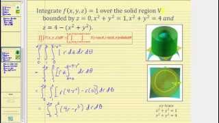 Triple Integrals Using Cylindrical Coordinates [upl. by Kloman]