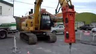 Excavadora con Martillo Hidraulico [upl. by Kier]