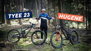 PROPAIN TYEE vs HUGENE 2023 🥊  Enduro oder Trailbike   Vergleich Geometrie  Uphill  Downhill [upl. by Viridissa]