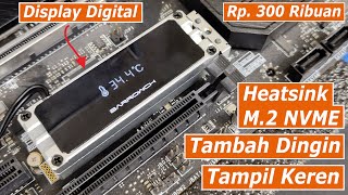 Review Barrowch Digital Heatsink NVME Dengan Tampilan LCD Sensor Suhu amp Mendinginkan [upl. by Nerat]