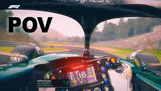 VISOR CAM Fernando Alonsos F1 2023 Belgian GP FP1 POV  AssettoCorsa [upl. by Celia]