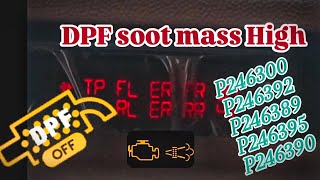 DPF regeneration p246300 DPF soot mas highp246392 DPF soot mass very high dpf sootmassbs6bolero [upl. by Ermanno]