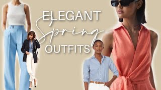 Elegant Spring Outfits for 2023  Classy Outfits for Well dressed Women [upl. by Ahsyekal92]