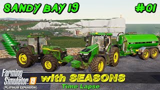 Starting a Farm in Sandy Bay Plowing Spreading Lime amp Slurry Cultivating  FS19 4K TimeLapse 01 [upl. by Aihtak362]