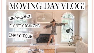 MOVING IN VLOG Empty Tour Unpacking Closet organizing ect [upl. by Novihs221]