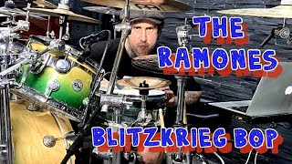 The Ramones  Blitzrieg Bop drum cover [upl. by Aidil]