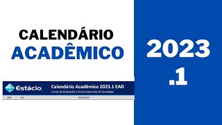 Calendário acadêmico da Estácio 20231 [upl. by Iny]