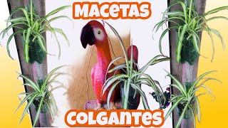 macetas colgantes plasticas♻️ increíbles [upl. by Enogitna]