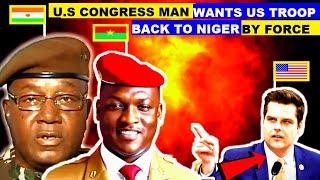 BURKINA FASO MALI amp NIGER SURPRISED AS US CONGRESSMAN WANTS US TROOPS TO RETURN TO NIGER [upl. by Irmgard]