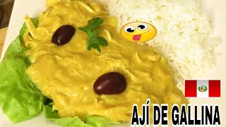 Como preparar Ají de Pollo o Gallina Receta paso a paso  Comida peruana [upl. by Aneeuq]