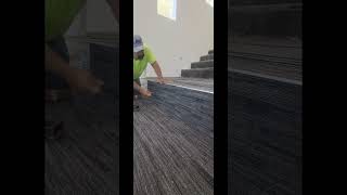 Carpet Tiles Installation [upl. by Eihcra]