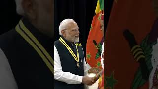 PM Modi Honored with Dominicas Highest National Award shorts [upl. by Bevis695]