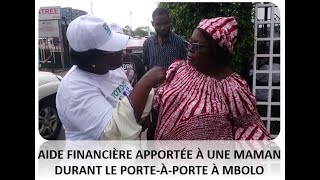 Référendum 2024  Aide financière apportée à une maman durant le porteàporte à Mbolo [upl. by Corly]