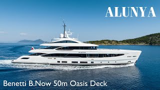 ALUNYA Yacht  BENETTI BNOW 50M OASIS DECK SUPERYACHT TOUR [upl. by Ashwin426]