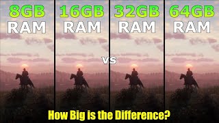 8GB vs 16GB vs 32GB vs 64GB RAM  Test in 11 Games in 2023  any Difference [upl. by Diarmid608]