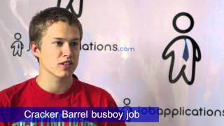 Cracker Barrel Interview  Busboy [upl. by Susy]