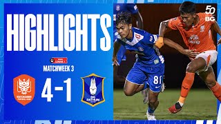 HIGHLIGHTS  RATCHABURI FC 4  1 BG PATHUM UNITED  THAI LEAGUE 1 202425 MATCHWEEK 3 [upl. by Walke]