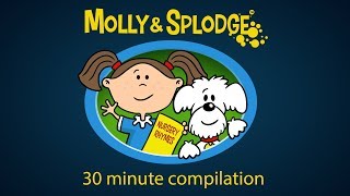 Hickory Dickory Dock and Other Molly and Splodge Nursery Rhymes  30 minute compilation [upl. by Lizbeth]