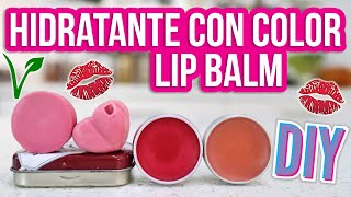 HIDRATANTE DE LABIOS CON COLOR  TINTED LIP BALM  DIY  3 MANERAS  CERO BASURA VEGANO  Mixi [upl. by Mossberg731]