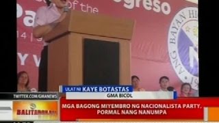 BT Mga bagong miyembro ng Nacionalista party pormal nang nanumpa [upl. by Bekelja]