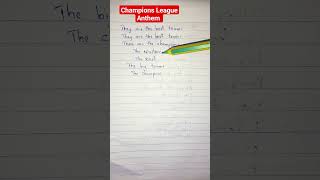 UEFA Champions League Anthem lyrics football championsleague shorts [upl. by Eidnas]