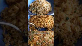 3 levels of Egg fried rice 🥚 friedrice [upl. by Cyrilla]