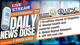 🎥 LIVE  Weekend DND October 9 10 amp 11th Current Events  UPSC  Mr DKishore Kumar [upl. by Nylyrehc170]