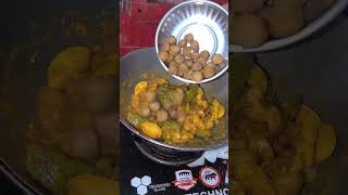 Aalu baingan Soybean ki mix recipecooking [upl. by Moulden]