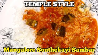 Temple Style Mangalore Southekayi Sambar  Mangalore Southekayi Sambar Recipe  Sambar Recipe [upl. by Cosmo]