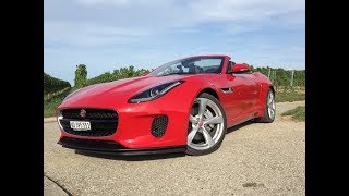 JAGUAR FTYPE 2018 Convertible 2 l Turbo Test amp Review in Geneva [upl. by Annaear654]