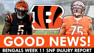 Cincinnati Bengals Get GOOD Injury News Before Sunday Night Football Week 11 vs Chargers [upl. by Adniral]