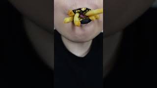 ASMR GOLD MCDONALDS FRIES SATISFYING CLOSE UP MOUTH EATING SOUNDS MUKBANG Shorts [upl. by Mclyman122]