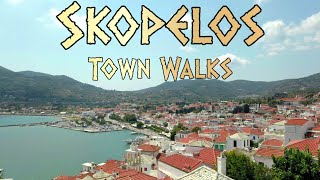 Discover Skopelos Island Town Walks Harbour Views Promenade Shops Greek Islands Vacation [upl. by Llechtim]