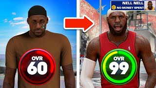 99 DUNK LEBRON JAMES BUILD 60 TO 99 OVR No Money Spent  No MyCareer BEST BUILD IN NBA2K24 [upl. by Ymmik]