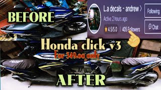 HONDA CLICK V3 Cover up Decals Sticker [upl. by Reseda]