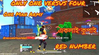 Free Fire Funny Conversations Only 1 vs 4 Clash In Free Fire  Indigent Gamers [upl. by Linet]