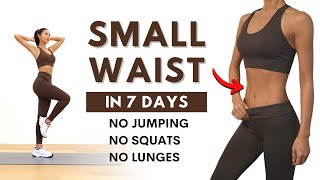 SMALL WAIST in 7 Days  40 MIN Standing Abs Workout  No Squat No Lunge No Jumping [upl. by Smada]