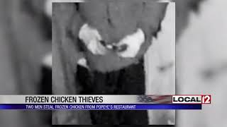 Thieves steal frozen chicken from Roselawn Popeyes freezer [upl. by Fesoy]