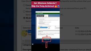 Got Windows Defender Skip the Extra Antivirus 🔒💻 windows shortcutkeys virus [upl. by Ury]