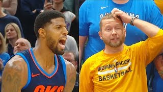 Paul George SHUTS UP BOOING CROWD In Return to Indiana with Clutch Free Throws Silences Crowd [upl. by Tuorah]