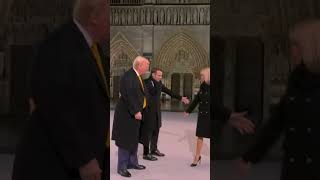 TRUMP ARRIVES FOR THE REOPENING OF NOTREDAME CATHEDRAL 2024 world paris notredame politics [upl. by Atikram]