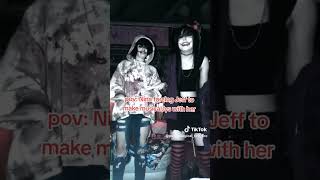 Jeff x Nina and other creepypasta cosplay Tiktok video mix to watch 💕❤🖤🤍 part 2 [upl. by Martino]