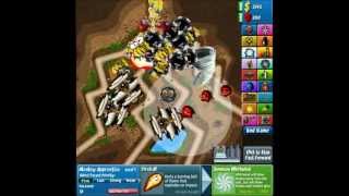 Bloons Tower Defense 4 Walkthrough  Anthill Track 9 [upl. by Anreval13]