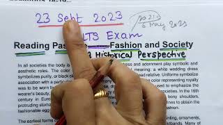 IELTS READING TIPS AND TRICKS  23SEPT2023 IELTS EXAM READING Fashion and society reading answers [upl. by Calendre490]