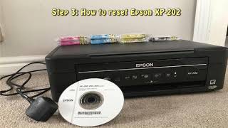 Reset Epson XP 202 Waste Ink Pad Counter [upl. by Ellehcor631]