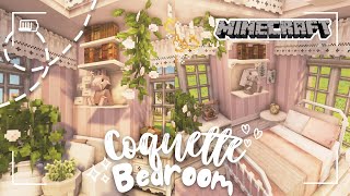 Minecraft 1122 Build  🦢 coquette cute bedroom  Miniaturia amp Cocricot Mod [upl. by Alrick]