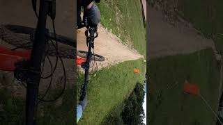 Overtake on a drop in metabief mtb mtbpark bikepark [upl. by Nosro]